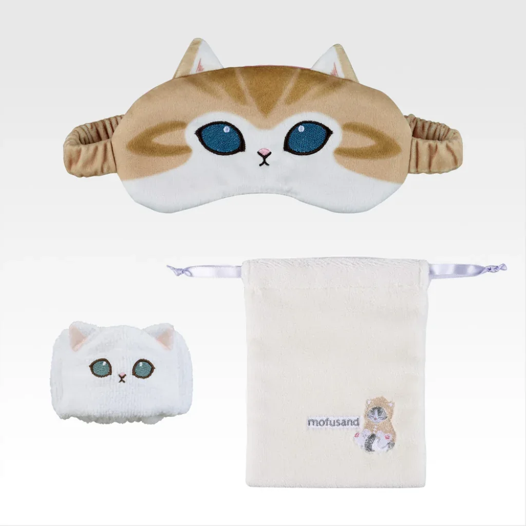 Banpresto KUJI Mofusand -Pajama Party with the Cats- - E Prize Sleep Mask/Wristband/Pouch
